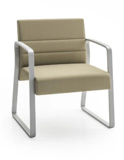 Waterfall Oversize Guest Chair With Sled Base
