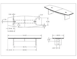 Aberdeen Laminate Surface 12' Boat Shaped Conference Table -Office Furniture Sales Shop actb12dims 43340.1435853666