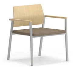 Avon Oversize Guest/Reception Chair With Upholstered Seat And Laminate Back