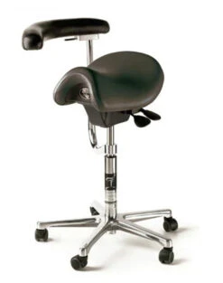 Bambach Classic Small Ergonomic Saddle Stool With Backrest -Office Furniture Sales Shop bellybar3 08340.1684942942