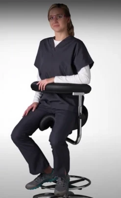 Bambach Classic Plus Ergonomic Saddle Stool With Backrest 18 Bambach Classic Plus Ergonomic Saddle Stool With Backrest -Office Furniture Sales Shop bellybar 40342.1684941598