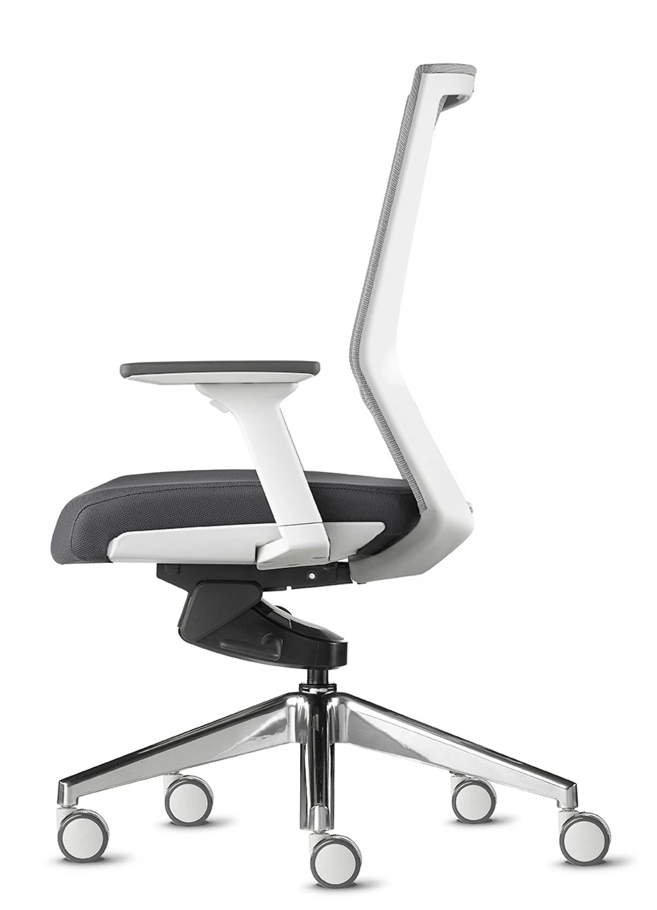 AMQ Zilo Grey Mesh White Frame Ergonomic Task Chair 5 AMQ Zilo Grey Mesh White Frame Ergonomic Task Chair - Image 3