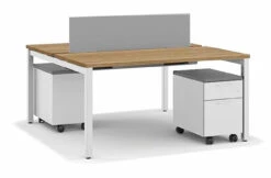 Empower 2 Person Shared Work Table Set With Storage