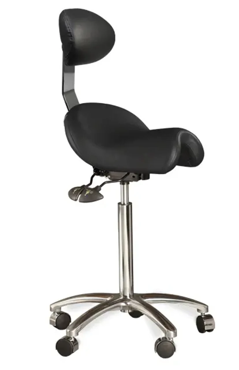 Bambach Classic Plus Ergonomic Saddle Stool With Backrest 4 Bambach Classic Plus Ergonomic Saddle Stool With Backrest - Image 2