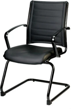 Europa Metallic Leather Guest Chair