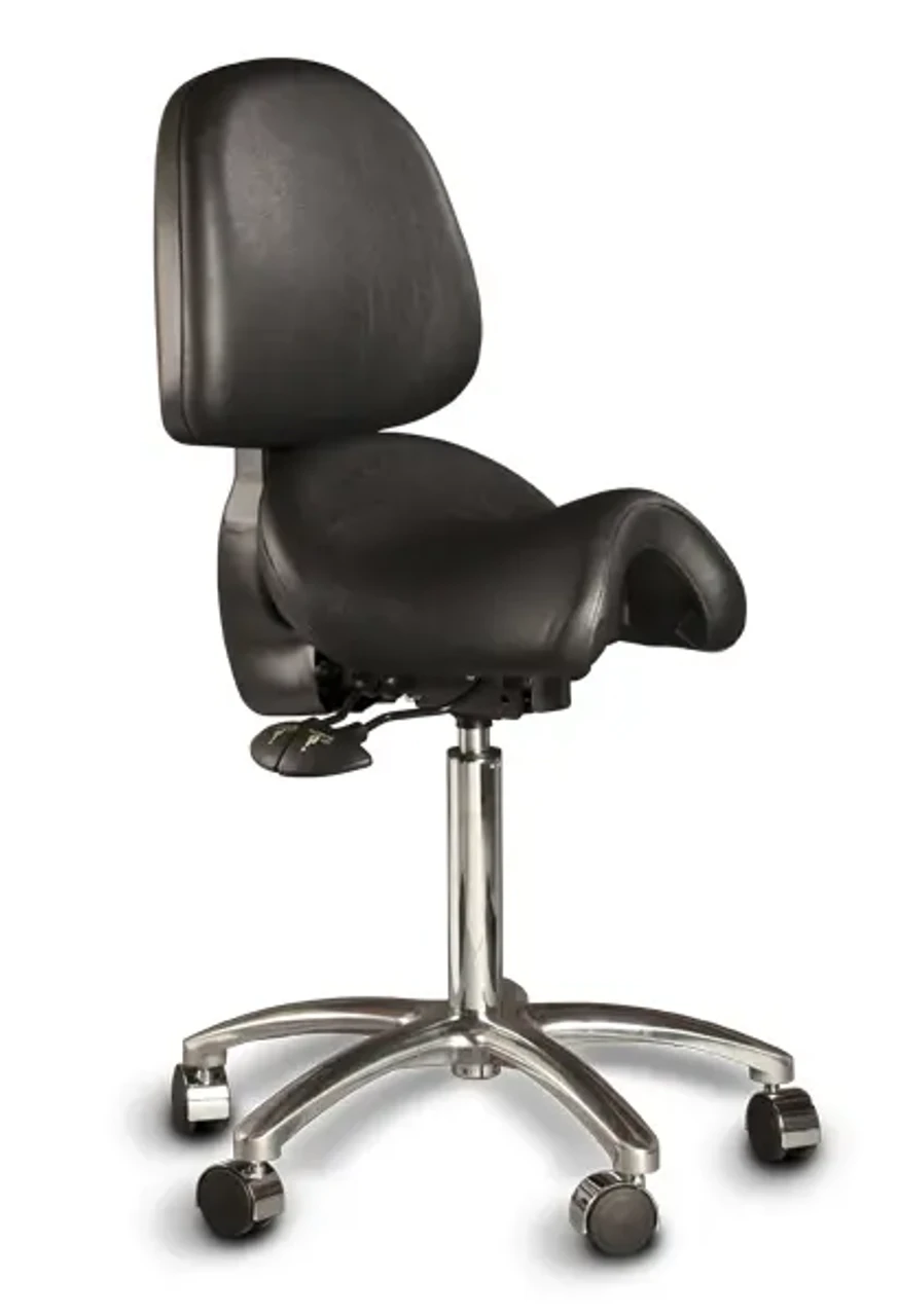 Bambach Classic Plus Ergonomic Saddle Stool With Backrest 3 Bambach Classic Plus Ergonomic Saddle Stool With Backrest