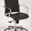 Europa Leather Mid-Back Chair -Office Furniture Sales Shop le822 blk angle right ee 16036.1603816719