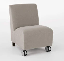 Siena Armless Guest Chair With Casters
