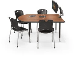 MediaSpace Multimedia Table, Small -Office Furniture Sales Shop mediaspace table 02 w circs blk amber cherry 21976.1477496739