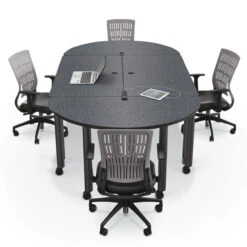 Modular Conference Table With Round Ends