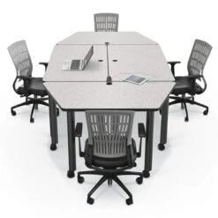 Modular Conference Table With Trapezoid Ends