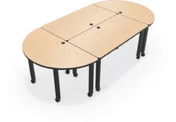 Modular Conference Table With Round Ends -Office Furniture Sales Shop modular conf table group 1 fusion maple 34043.1477489831