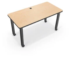 Modular Conference Table With Round Ends -Office Furniture Sales Shop modular conf table rectangle 1 fusion maple 17614.1477429846