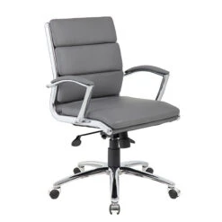 Leatherette Upholstered Mid-Back Executive Chair