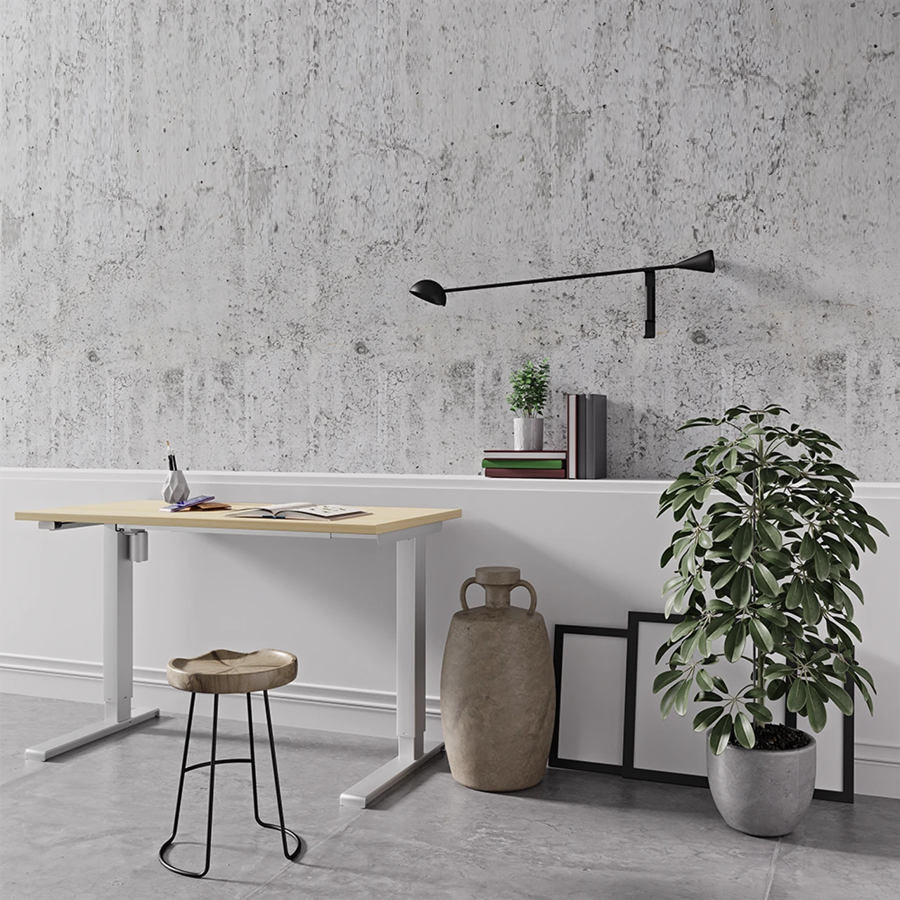 Conset SQ Height Adjustable Desk 47" X 24" 4 Conset SQ Height Adjustable Desk 47" X 24" - Image 2