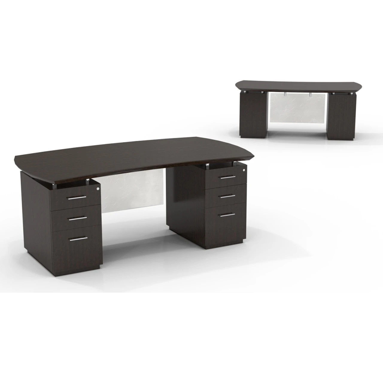 Sterling Laminate Desk With Pedestals 3 Sterling Laminate Desk With Pedestals