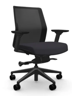 Zilo Ergonomic Task Chair All Black Frame -Office Furniture Sales Shop ziloMidGraphiteADJ 16520.1688758402